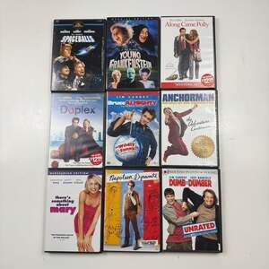 Lot of 9 Classic Comedy DVDs: Spaceballs, Young Frankenstein, Napoleon Dynamite,